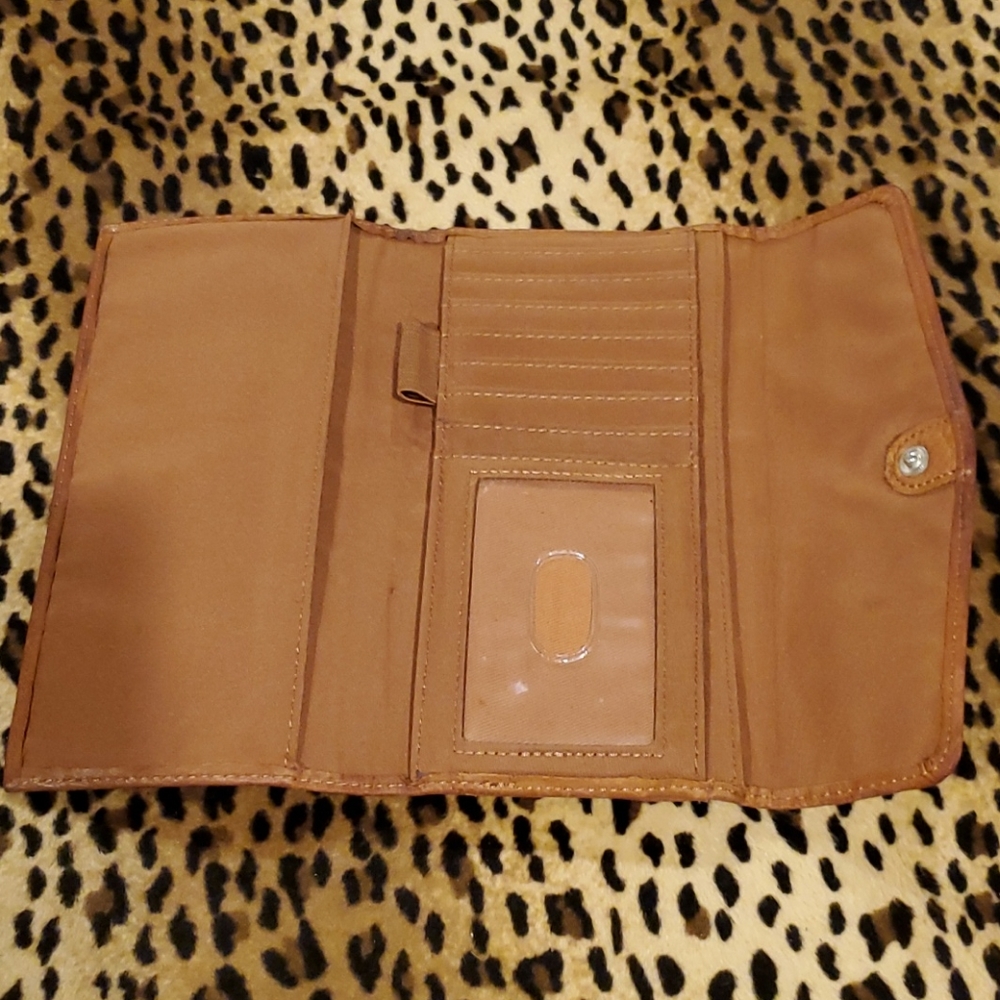 Fossil Chestnut Leather Patchwork Wallet - image 3